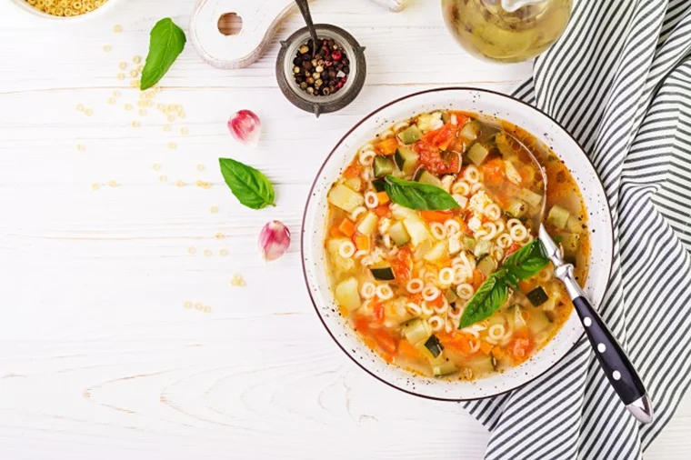 Winter Fruits and Vegetables Recipes - Minestrone Soup